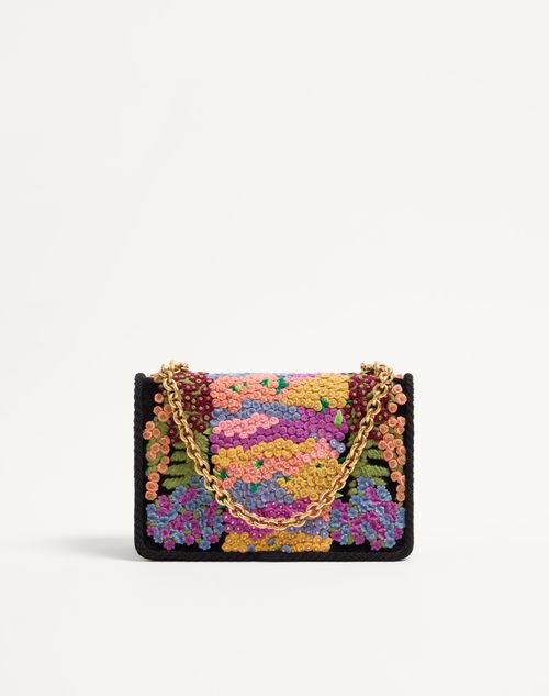 Valentino Garavani - Valentino Garavani Vain Embroidered Shoulder Bag - Multicolour - Woman - Shoulder Bags